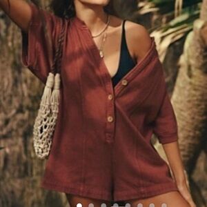 Free people romper rust xs
